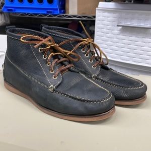 LIKE NEW L.L. Bean Signature Casual Leather Fall Boots - with leather laces!